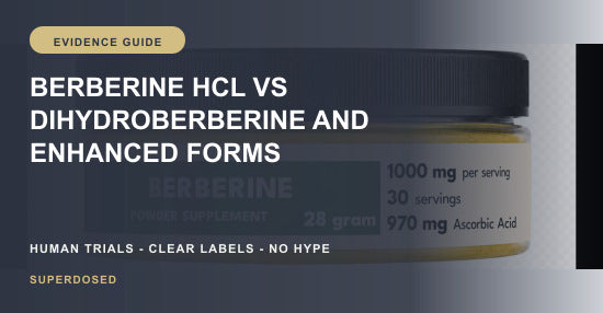 Berberine HCl versus dihydroberberine and enhanced formulations