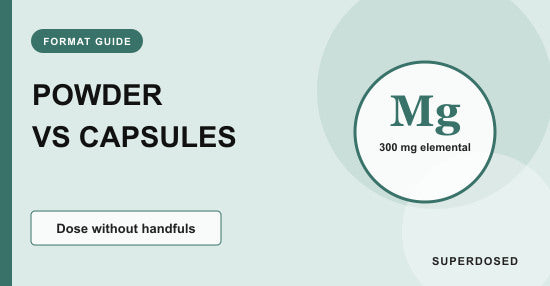 Magnesium glycinate powder compared with capsules
